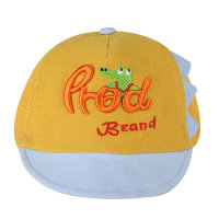 Süße Mütze mit Krokodil-Brief für Babys  Gelb
