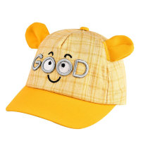 Gorra con letras de ojos grandes y lindos para bebé  Amarillo