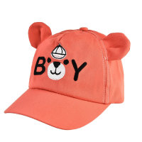 Baby cute bear letter cap  Orange