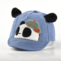 Cute panda baby cartoon peaked cap  Blue