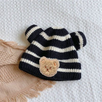 Toddler Pure Cotton Color-block Knitted Wool Hat  Black