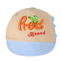 Süße Mütze mit Krokodil-Brief für Babys  Beige