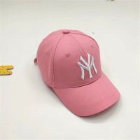 Spring and summer letter embroidered peaked cap  Pink