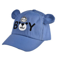 Gorra con letras de osito lindo bebé  Azul