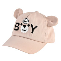 Baby cute bear letter cap  Beige