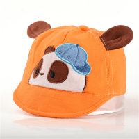 Gorra de dibujos animados lindo bebé panda  naranja