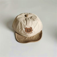 Mütze mit Buchstaben- und Farbblockdesign für Babybären  Khaki