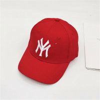 Spring and summer letter embroidered peaked cap  Red
