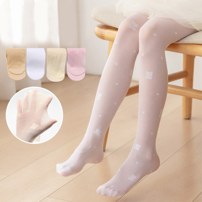 Calcetines de baile con estampado de oso ultrafino de verano para niños calcetines antimosquitos leggings