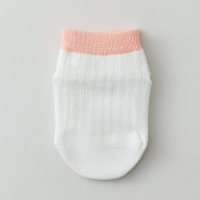 Children's spring and summer mesh breathable letter dot anti-slip socks  Pink