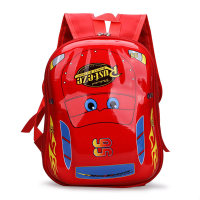 Children's cute cartoon car backpack  Red