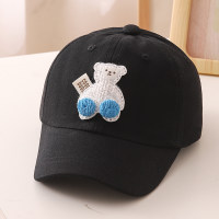 Sombrero de oso con protección solar, gorro tridimensional de pato, animal PEQUEÑO, primavera para niños  Negro