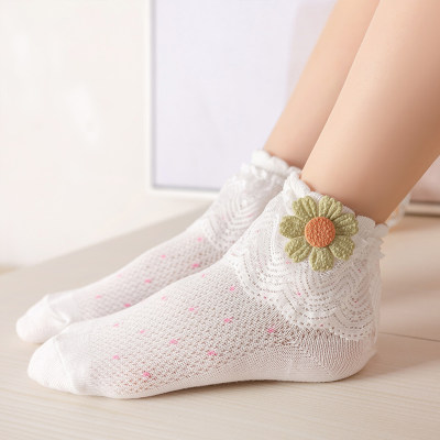 Hibobi Girl Sweet Lace Foral calcetines transpirables