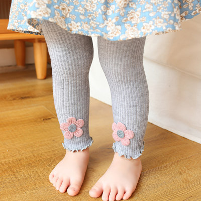 Toddler Girl Casual Cute Floral Cropped Pants