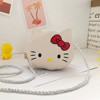 Children's Cute Hello Kitty Shoulder Crossbody Bag Coin Purse  Beige
