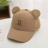 Children's mesh bear cap  Khaki