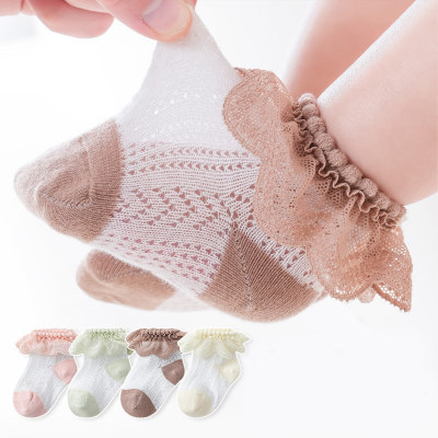 Children's Spring and Summer Mesh Breathable Lace Princess Socks