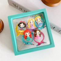 Conjunto de tocado de cuerda para el pelo con horquilla de princesa pequeña súper linda para niños  Multicolor