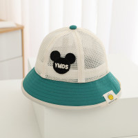 Children's spring and summer cute Mickey Mouse Clubhouse full mesh breathable casual sun hat  Green
