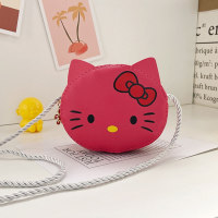 Children's Cute Hello Kitty Shoulder Crossbody Bag Coin Purse  Hot Pink