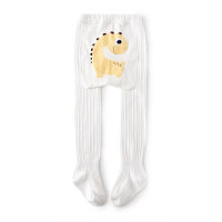 Children's spring and summer new combed cotton breathable big butt animal print leggings  White
