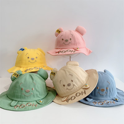 Children's new spring cartoon bear basin hat