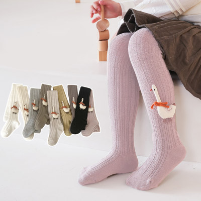 Children's Spring and Autumn Thin Cartoon Goose Accessories Pantyhose