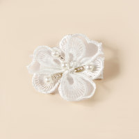 Children's embroidered butterfly pearl flower hairpin headband  Multicolor