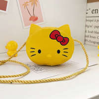 Monedero lindo del bolso bandolera del hombro de Hello Kitty para niños  Amarillo
