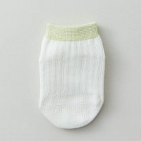 Children's spring and summer mesh breathable letter dot anti-slip socks  Green