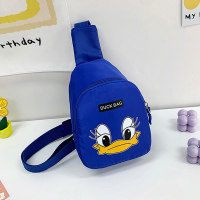 Children's cartoon cute fashion duck travel to school messenger bag  Blue