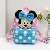 Children's cartoon color matching Mickey and Minnie travel and school backpack  Blue