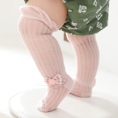 Baby Plaid Bowknot Knee-High Stockings