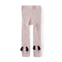 Children's spring and summer new three-dimensional cartoon puppy combed cotton non-falling nine-point leggings  Pink