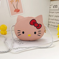 Children's Cute Hello Kitty Shoulder Crossbody Bag Coin Purse  Pink