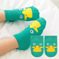 Children's  Antiskid Cartoon Design Socks  Green