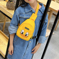 Children's cartoon cute fashion duck travel to school messenger bag  Yellow