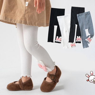 Pantalones cortos ajustados con lindo conejito para niñas