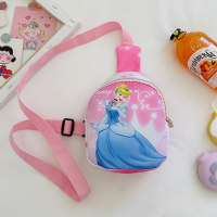 Children's cartoon Disney princess travel to school casual crossbody bag  Pink