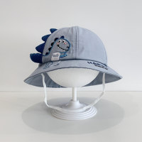 Chapéu balde infantil com padrão de dinossauro 3D fofo  Azul