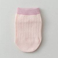 Children's spring and summer mesh breathable letter dot anti-slip socks  Purple
