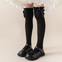Spring and summer girls' Lolita bow princess dress stockings  Black
