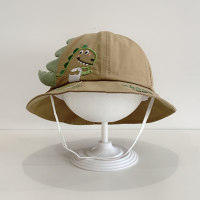 Lindo sombrero de pescador con patrón de dinosaurio 3D para niños  Verde