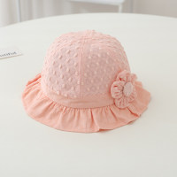 Children's Spring and Autumn Thin Style Cute Super Cute Little Flower Sunshade Hat  Multicolor