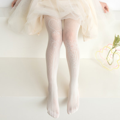 Baby Girl Pure Cotton Solid Color Lace Pantyhose