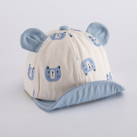Cappello da sole parasole con orecchie tridimensionali per gatti primaverili ed estivi per bambini  Blu
