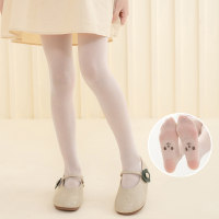 Children's foot rabbit professional dance tights training socks  White