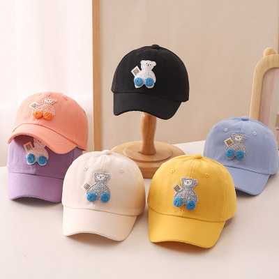 Children's spring new three-dimensional small animal duck cap sun protection bear hat