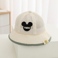 Children's spring and summer cute Mickey Mouse Clubhouse full mesh breathable casual sun hat  Beige