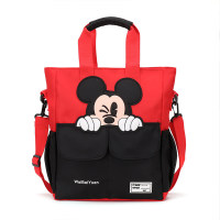 Children's cartoon cute Mickey large capacity one-shoulder crossbody tutoring handbag  Multicolor